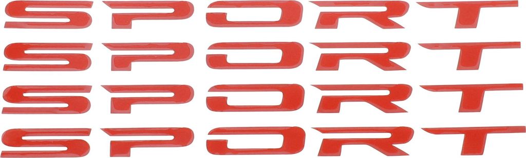 Reflektierender Stoßstangenaufkleber Reflektierendes rotes Quadrat SPORT Reflektierender Autoaufkleber Personalisierte Dekoration Fahrzeugkarosser...