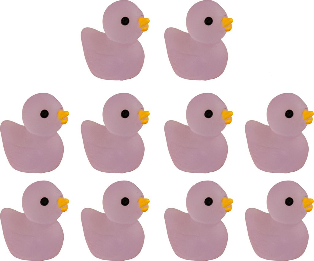 10pcs Duck Ornament Leuchten im dunklen realistischen 3D Miniature Luminous Duck Statue Crafts Decoration DIY Accessoires-Helles Lila