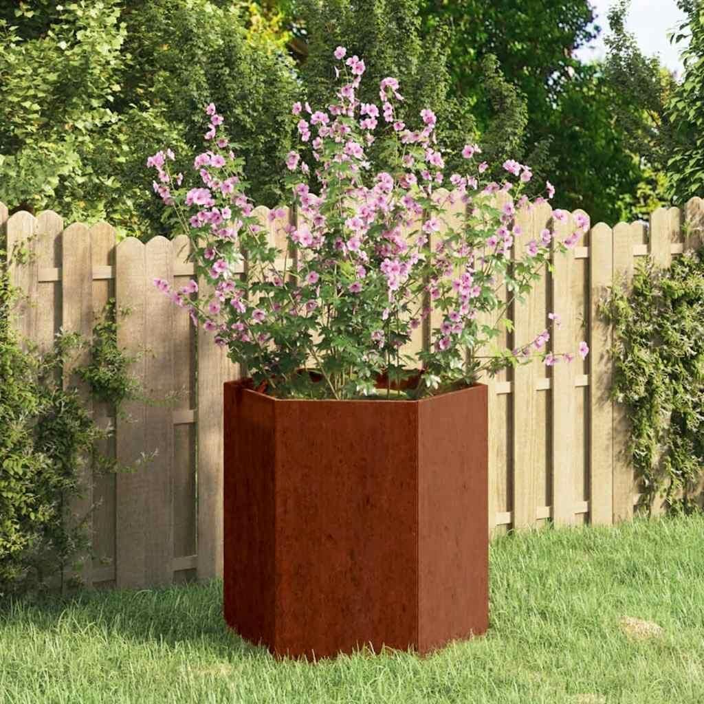 Fioriera arrugginita 40x40x45 cm in acciaio corten Immagine del prodotto 