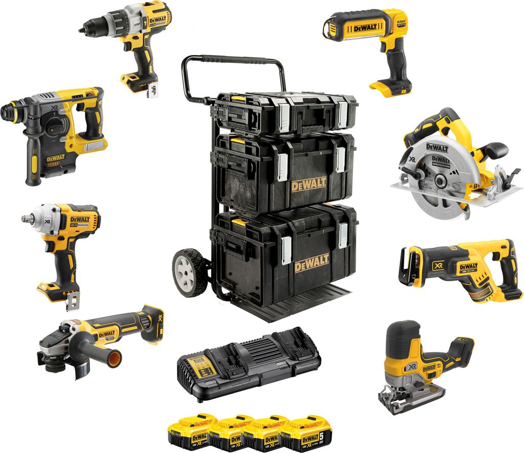 DEWALT DCK856P4 Akku Combopack, 18 V / 5 Ah (8-tlg.) Produktbild 