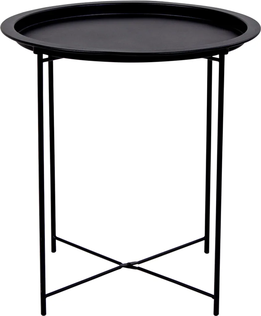 Table basse d'angle Baro coloris noir profond design contemporain 80cm