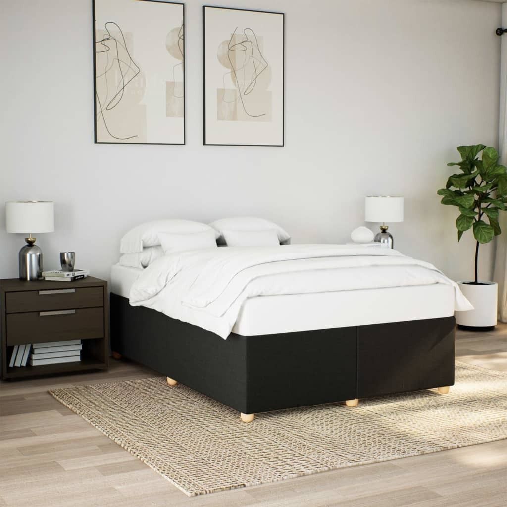 Maison Exclusive - Bettgestell ohne Matratze Schwarz 160x200 cm Stoff