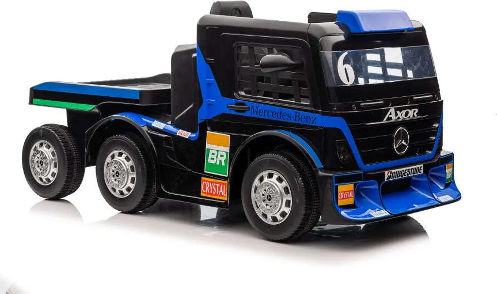 Voiture à batterie Mercedes XMX622B Trailer Bleu Marine avec Écran LCD