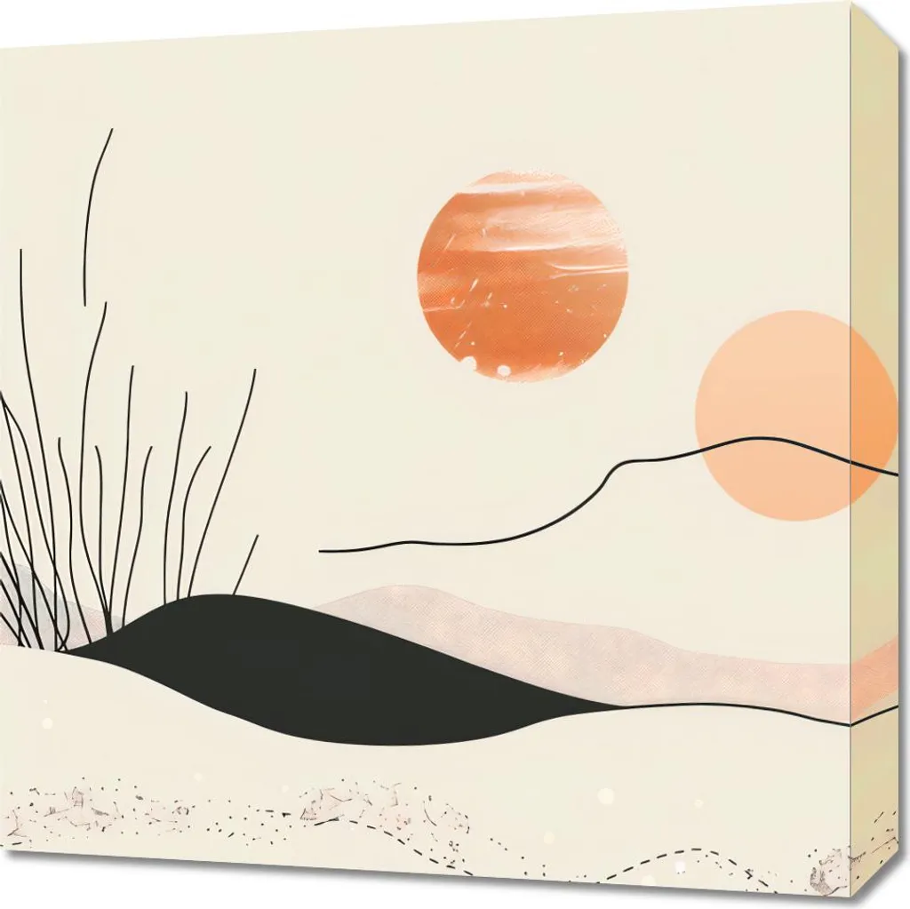 Quadro Moderno 50x50 Morbida Collina | Stampa su Tela Alta Definizione