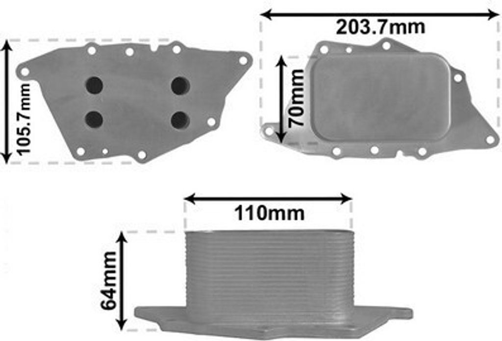 VAN WEZEL 06013700 Ölkühler Motoröl für BMW 1 Schrägheck (F20) X1 (F48) 2 Active Tourer (F45) 1 Schrägheck (F21) 2 Gran Tourer (F46) für MINI