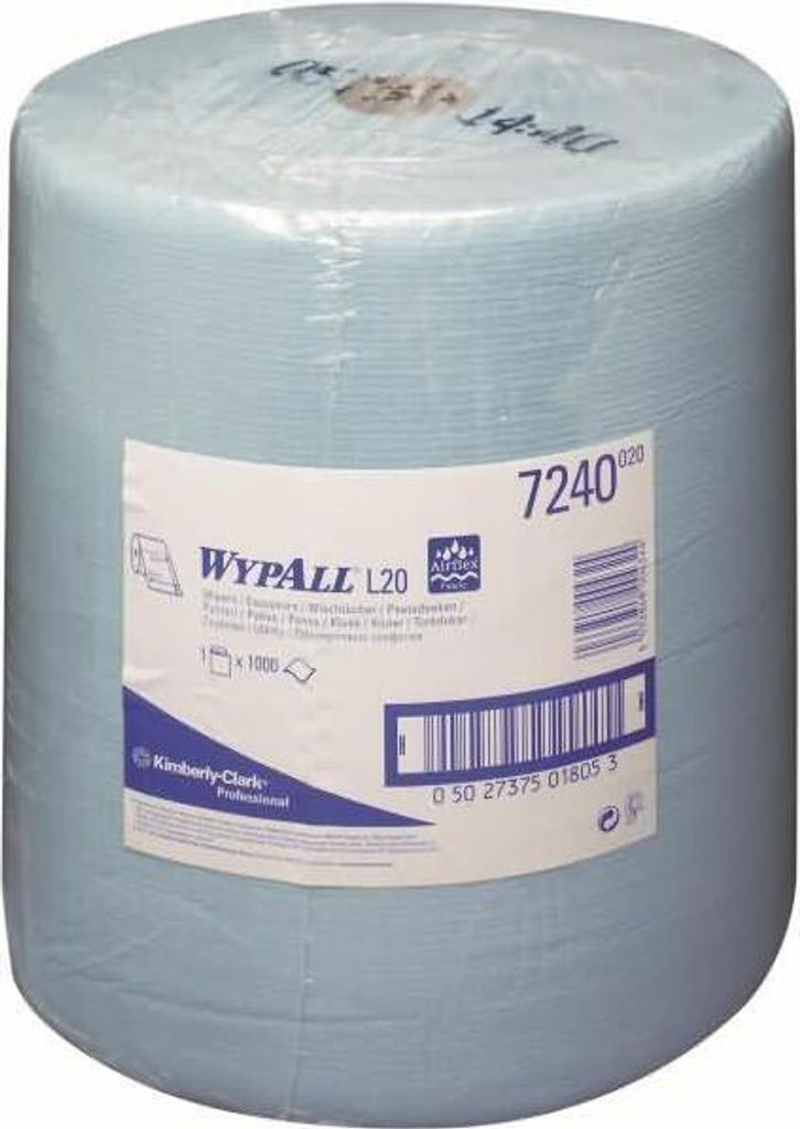 Wischtücher Wypall L10 Extra+ 1-lagig 38,5x32,5cm Großrolle blau