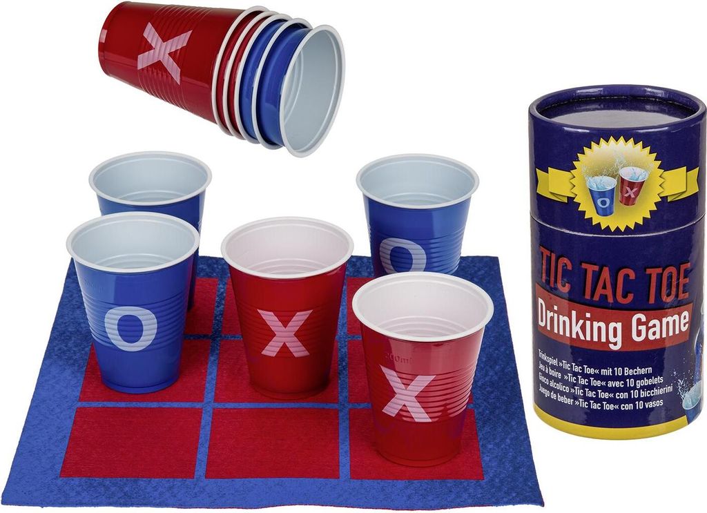 Trinkspiel Tic Tac Toe mit 10 Bechern
