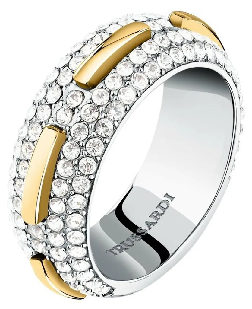 Anneau bicolore en acier pour femme Concept TJAYY12012 scintillant 52mm
