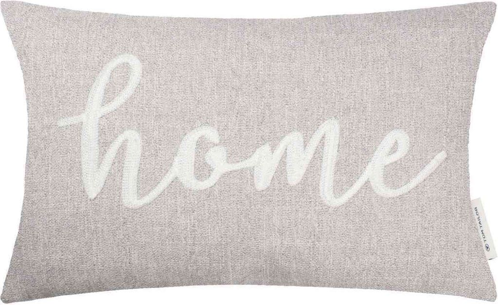 TOM TAILOR Zierkissenhülle HOME Greige 30 x 50 cm