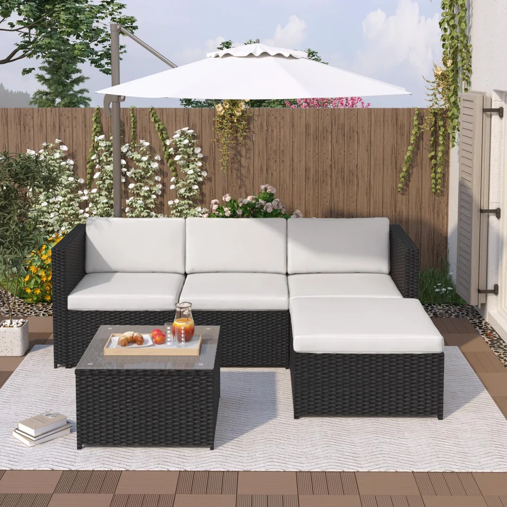 Mobilier de jardin canapé d'angle pour grandes terrasses et balcons - 6