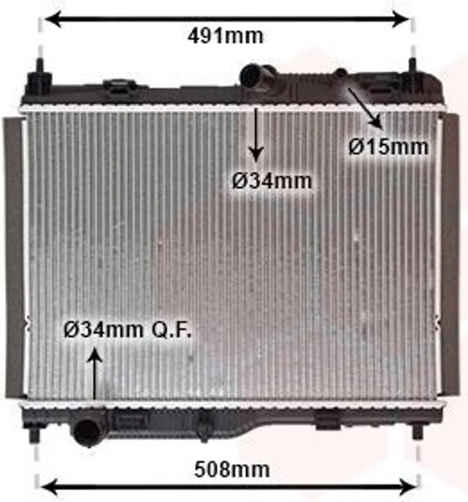 Radiateur de rechange pour refroidissement Ford Fiesta Mk7 et ECOSPORT