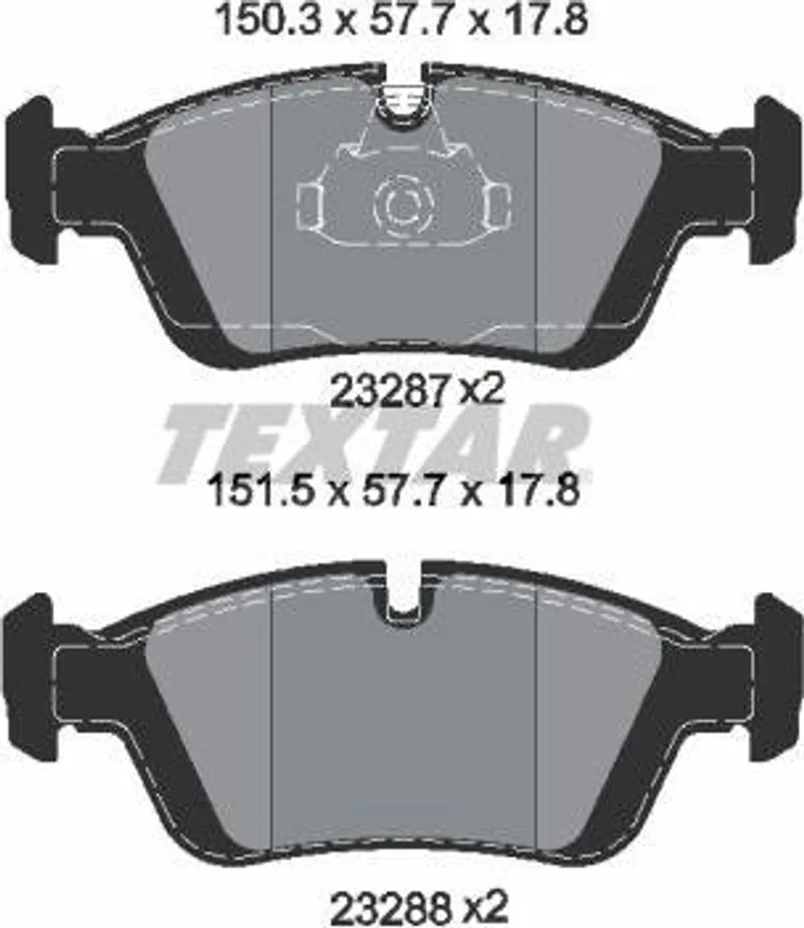Textar 2328702 Jeu de Plaquettes de Frein à Disque OE 1160356 pour BMW