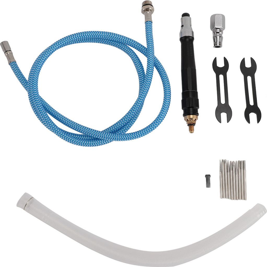 Pneumatischer Bleistiftschleifer 70000rpm NPT1/4in Anschluss Mini Bleistift Polier Schneidwerkzeug mit 3mm Spannzange und 10 Bits