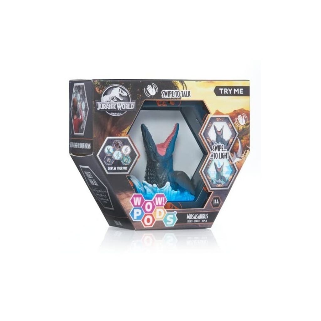 WOW! PODS Jurassic World Camp Kreidezeit SFX Mosasaurus Figur Kopf Spule Soundeffekte Offizielle WOW PODS Gefallenes Königreich Merchandise
