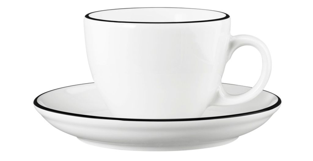 Seltmann Weiden Modern Life Black Line Cappuccinotasse mit Untertasse