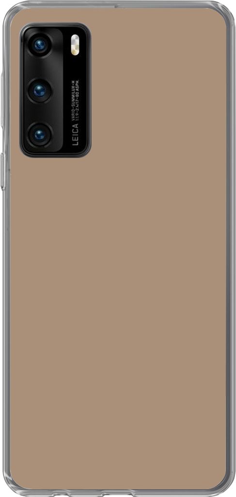 MuchoWow Handyhülle Schutzhülle Hülle für Telefoonhoesje Huawei P40 Bäckereibraun - Interieur - Erdfarben Silikon Softcase Handy Hülle - Ha...