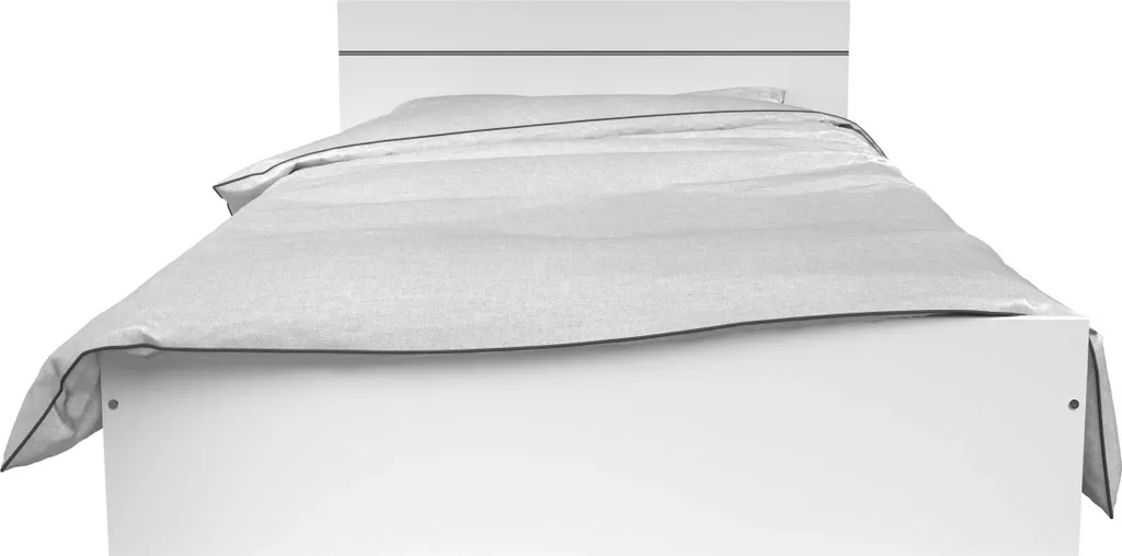 Lit 140x190 cm BOSTON blanc avec structure robuste et design moderne - 13