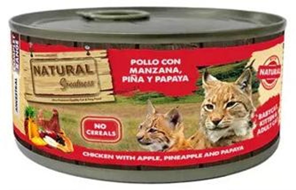 Natural Greatness Chicken / Apple / Pineapple / Papaya - Natvoer voor Katten