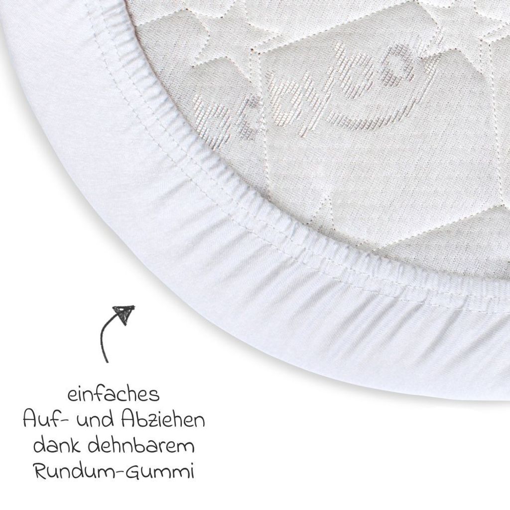 babybay Jersey Spannbetttuch Doppelpack für Original, weiß Produktbild 6