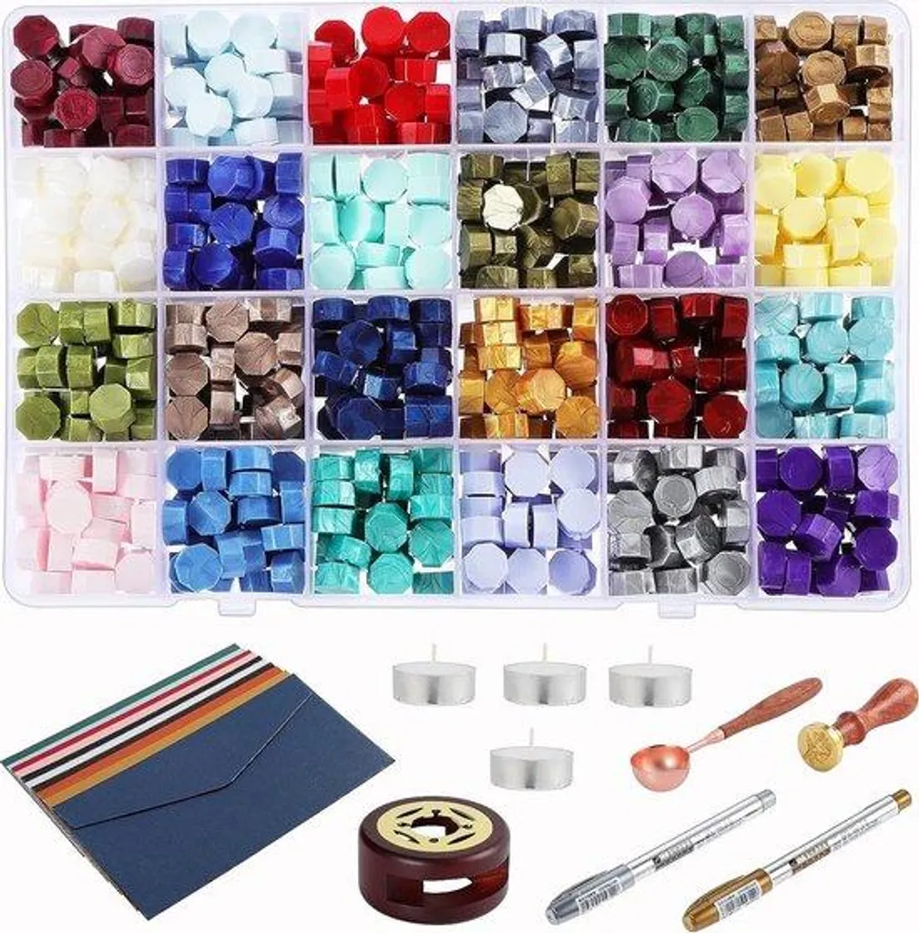 Sceau de cire personnalisé : coffret 600 perles pour loisirs créatifs