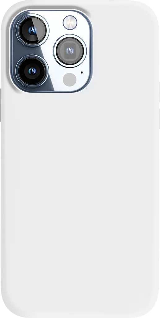 Moxie, custodia protettiva per iPhone 15 Pro in microfibra con bordo interno rialzato, bianco