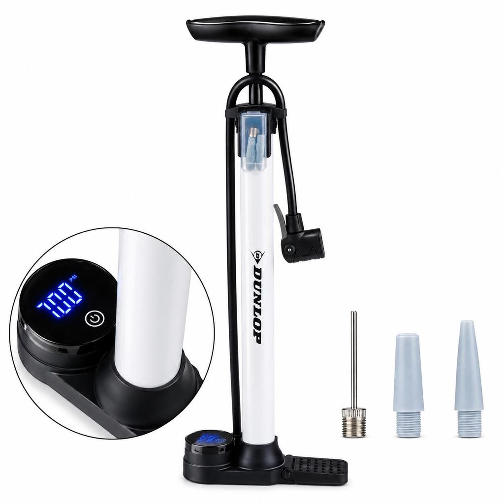 Dunlop Digitale Fahrradpumpe - Fahrrad Pumpe mit Digitalem Produktbild  KI-generiertes Bild