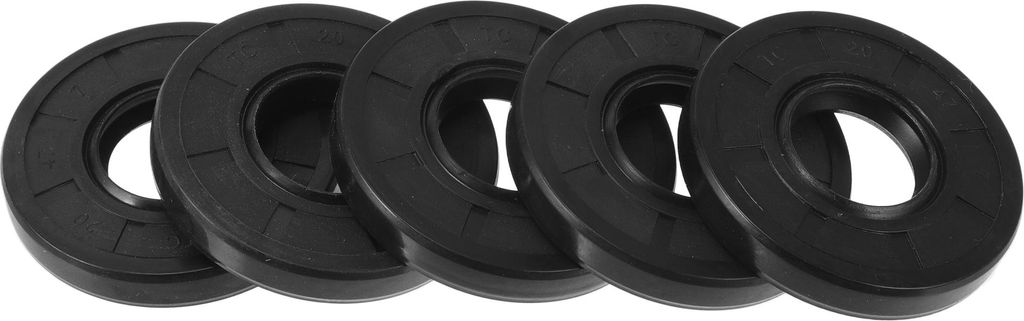 Universelle Öldichtung TC Doppellippe W Stahlfeder Dichtungsring Rotierende Wellendichtung 20x47x7mm Hochdruck-NBR-Gummi Schwarz 5 Stück