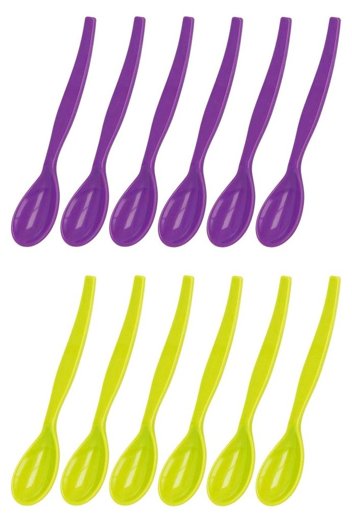 6er Set Eierlöffel aus Kunststoff (Hellgrün)