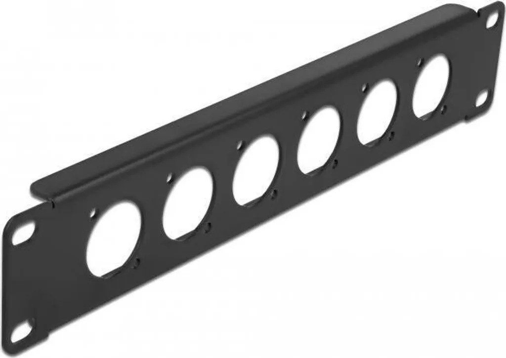 Patchpanel 6 Ports D-Typ Noir Robuste - Support 10 Pouces Métal de Delock