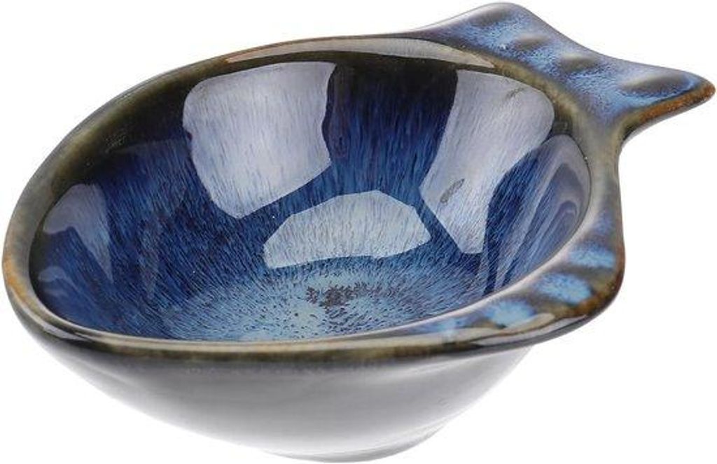 Keramisch dipschaaltje blauw, 1 stuks kruidenschotel, praktisch servies voor hapjes en maaltijden.