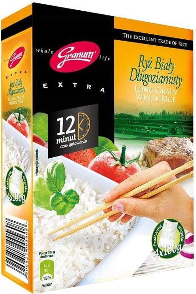 Ryż biały Granum w woreczkach 4 x 100 g Zdjęcie produktu 