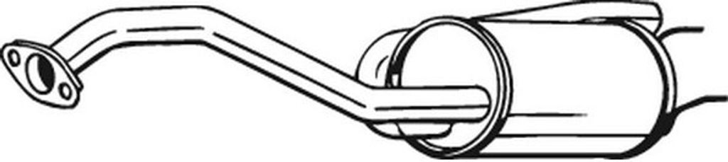 BOSAL 163-057 Endschalldämpfer für HONDA Jazz III Schrägheck (GE, GG, GP, ZA) Auspuff