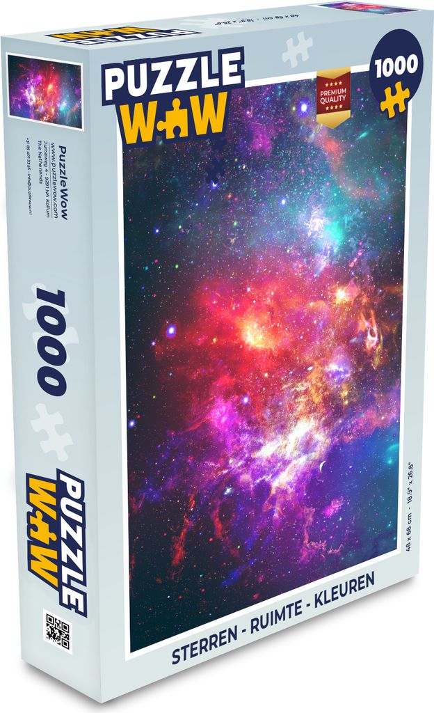 MuchoWow Puzzle 1000 Teile Sterne - Weltraum - Farben - Spielzeug - Alt und Jung - Spiele - Puzzeln