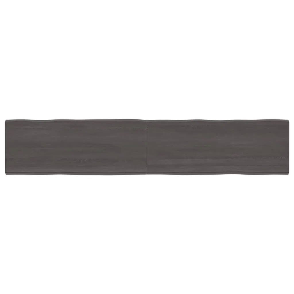 Piano Tavolo in Legno Massiccio 200x40 Bordo Albero | Emozioni Vere