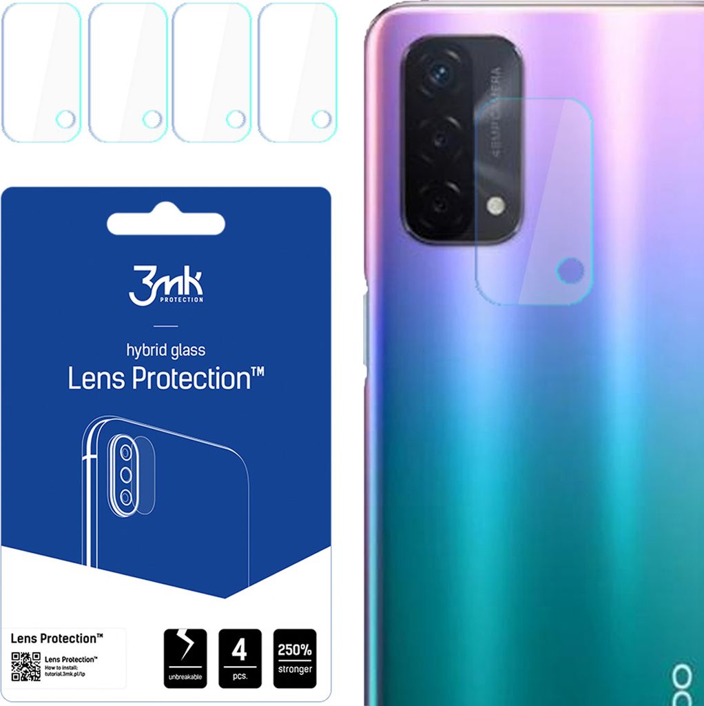 3mk Hybridglas Lens Protection für Oppo A93s 5G Kamera Objektiv Kameralinse 0,16mm 6H (4 Stück)