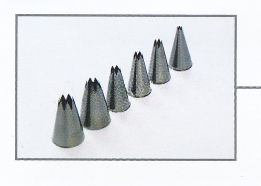 Sterntüllen Set Edelstahl Größe 4,6,8,10,13,15