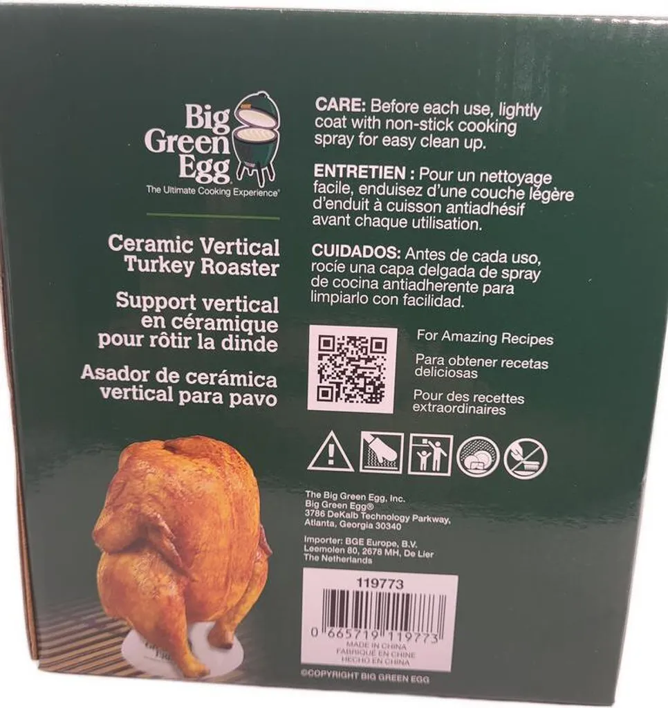 Céramique de Cuisson pour Poulet Big Green Egg Support Haute Qualité - 2