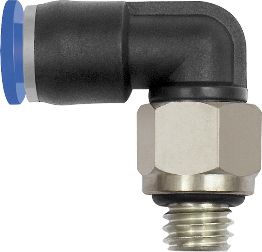 Riegler L-Steckverschraubung »Blaue Serie« mini, drehbar, M3, 125.003-4M