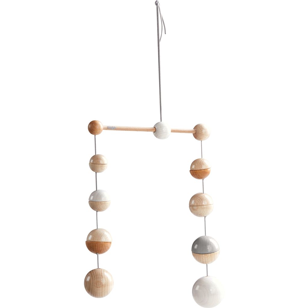Haba Mobile Punkte - Holz Baby Mobile mit Punkten und Holzkugeln