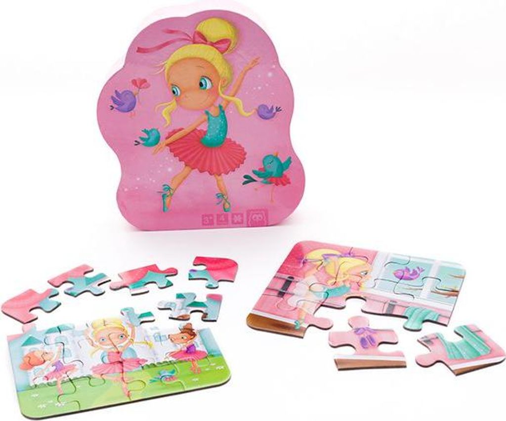 EurekaKids Puzzle Ballerina - Lernpuzzle aus Karton für Kinder