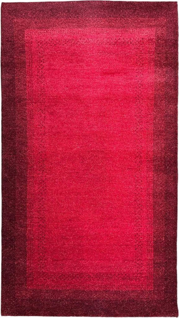 Teppich GABBEH ROYAL | Handgeknüpft | Farbe: Rot; Größe: 90x160 cm | strapazierfähig und leicht zu reinigen | Wohnzimmer | Schlafzimmer