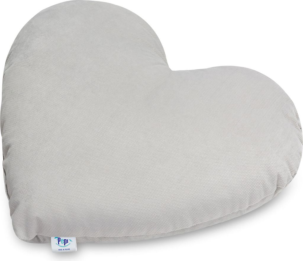 Pepi Kuschelkissen in Herz Form - Handgenäht Antiallergenes Herzkissen 48×43 cm - weiches Kinderkissen Dekokissen für Babys Plüschherz - Heart ...