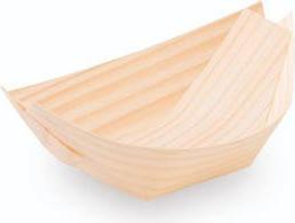 Bol en bois "Bateau", 8 x 5,5 cm, lot de 100 pièces. Image du produit 