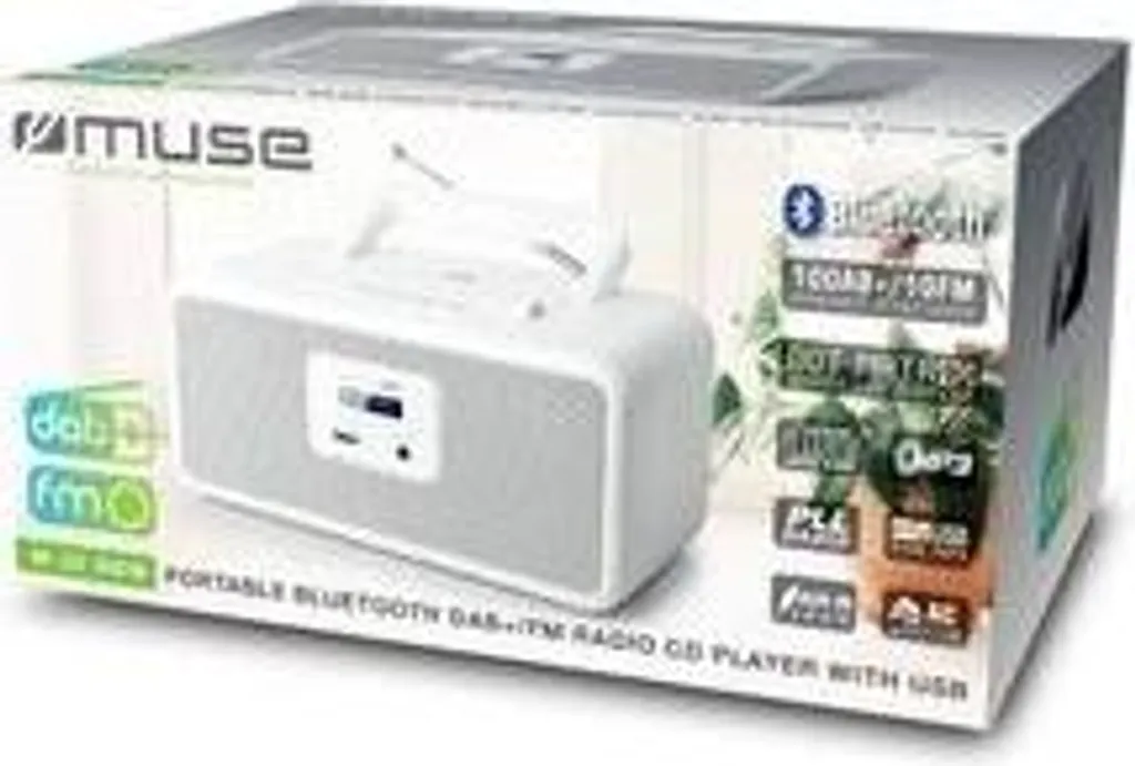 Poste Radio CD Portable DAB+ et Bluetooth Muse - Lecteur MP3 Blanc - 4