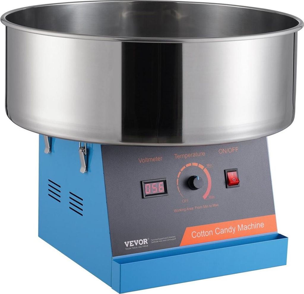 Elektrische Zuckerwattemaschine, 1000 W Zuckerwattemaschine, gewerbliche Zuckerwattemaschine mit Edelstahlschüssel und Zuckerschaufel, ideal für ...