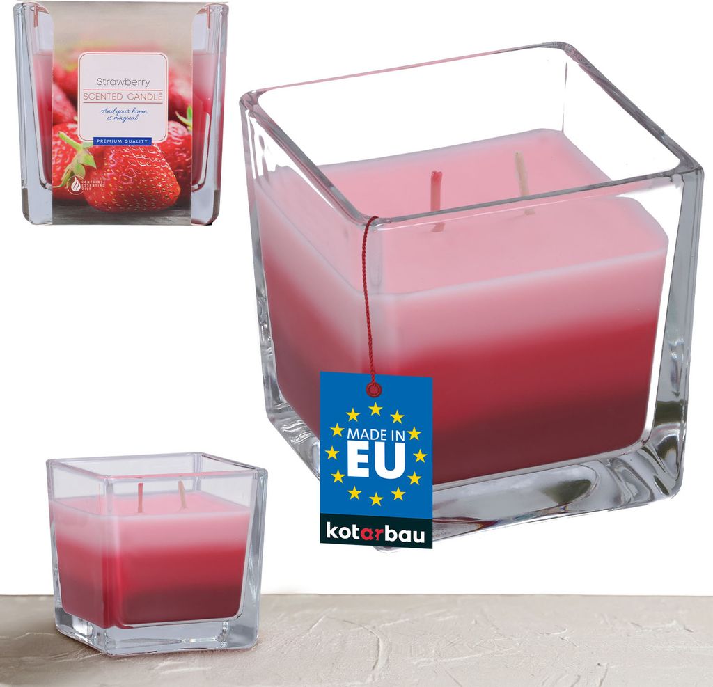 KOTARBAU® Candela profumata a 2 stoppini in vetro candela a Immagine del prodotto 