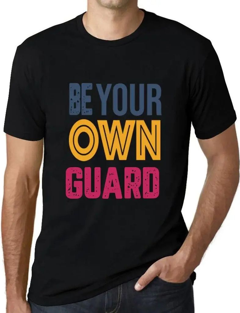 Herren Grafik T-Shirt Sei dein eigener Wächter – Be Your Own Guard – Öko-Verantwortlich Vintage Jahrgang Kurzarm Lustige Druck Geburtstag Ges...