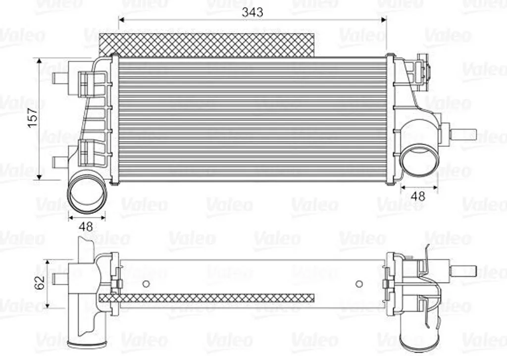 Intercooler VALEO 818667 pour réparer perte de puissance Focus 3
