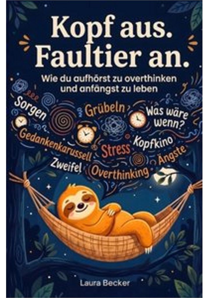 Kopf aus. Faultier an - Wie du aufhörst zu overthinken und Produktbild 