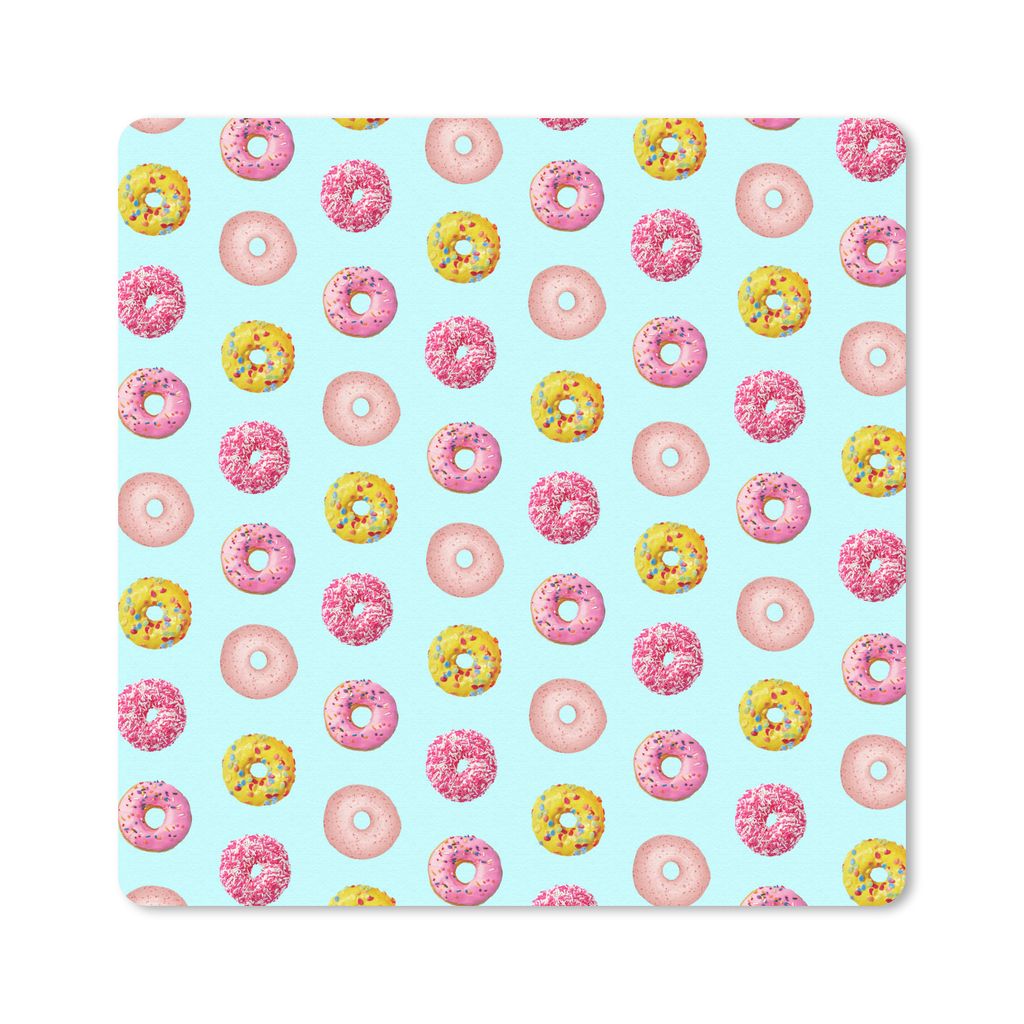 MuchoWow Mauspad Mousepad Farben - Muster - Donut 20x20 cm - Mousepads - Maus Mat - Pad - Mausunterlage - Desk Mat - Bureauartikeln